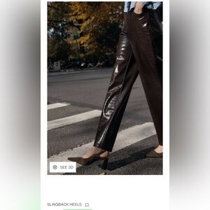 Zara Elegant Brown Slingback Heels